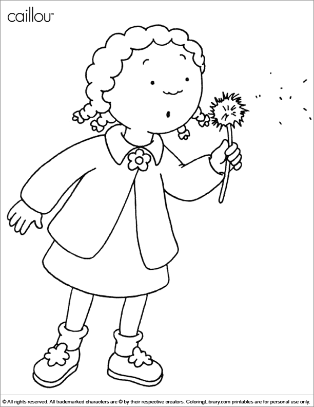 Plansa de colorat cu Caillou 72 70
